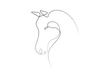 Horse Head in One Line: Learn Animal Features with Simple Drawing