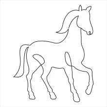 "One Line Horse Drawing: Expressing Strength and Elegance with Minimalist Art"