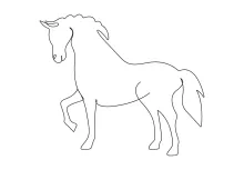 "One Line Horse Drawing: Illustrating Strength and Elegance with Minimalist Art"