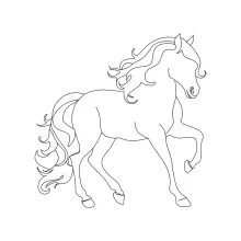 "One Line Horse Sketch: Capturing Strength and Poise with Minimalist Art"