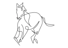 "One Line Running Horse Art: Illustrating Power and Grace with Minimalist Techniques"