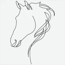 Horse Drawing with One Line: Build Art Skills Through Simple Shapes