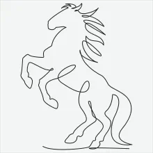 One Line Drawing of a Horse: Fun and Easy Art for Learning Anatomy