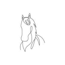 "One Line Horse Head Drawing: Expressing Refinement and Power with Minimalist Art"