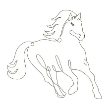 "Minimalist Wild Horse Sketch: Expressing Freedom and Strength with One Line Art"