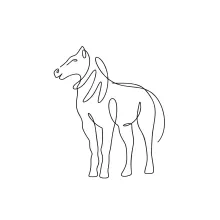 "One Line Horse Art: Capturing Grace and Power with Minimalist Techniques"
