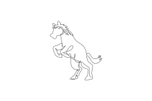 "One Line Mustang Drawing: Illustrating Freedom and Power with Minimalist Techniques"
