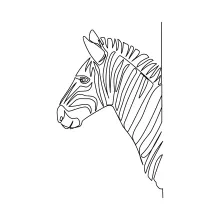 "One Line Zebra Art: Illustrating an African Wildlife Icon with Minimalist Style"