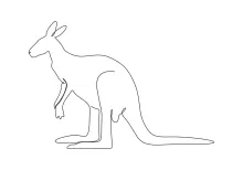 One Line Kangaroo Drawing: Great Practice for Animal Shapes and Motion