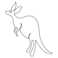 "Continuous Line Kangaroo Art: Capturing Motion and Energy with One Stroke"