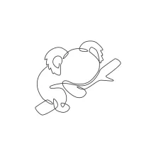 "One Line Koala Sketch: A Minimalist Approach to Capturing Wildlife Expression"