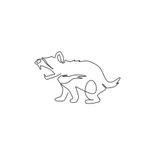 Draw a Tasmanian Devil with One Line: Build Skills with Rare Animal Forms