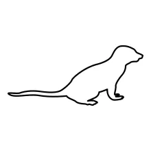 "One Line Meerkat Drawing: Capturing Curiosity and Alertness with Minimalist Art"