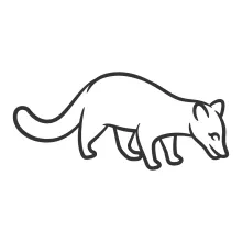 "Continuous Line Mongoose Art: Depicting a Small Predator with Minimalist Form"