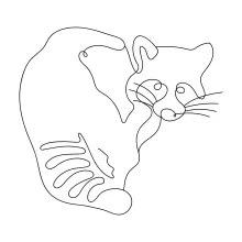 "Minimalist One Line Raccoon Drawing: Capturing an Intelligent and Adaptable Animal"