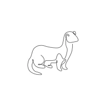 Weasel in One Line: Practice Drawing Long Animals with Simple, Quick Lines