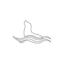 Drawing a Wild Sea Lion in One Line for Nature Art Exploration
