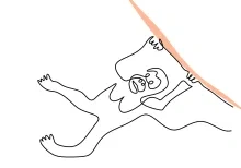 Hanging Orangutan Drawing in One Line: Capture Wild Poses Easily