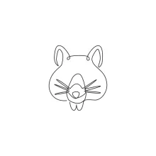 "One Line Hamster Art: A Simplified Approach to Capturing Pet Charm and Energy"