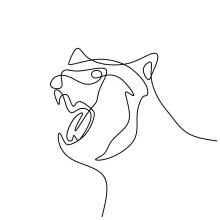 "One Line Bear Sketch: A Simplified Approach to Capturing Majestic Wildlife"