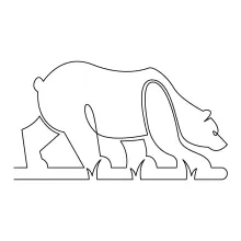 Simple Bear Drawing: Practice Calm Animal Shapes with One Line