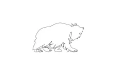 "One Line Grizzly Bear Sketch: A Minimalist Approach to Capturing Strength and Wildlife Power"