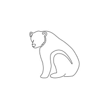 Grizzly Bear in One Line: Draw Strong Animal Forms with Simple Line Art