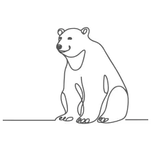 One Line Polar Bear Art: Discover Arctic Animals with Easy Drawing Skills