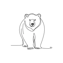 Polar Bear One Line Drawing: Learn to Sketch Arctic Wildlife Simply