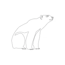 "One Line Polar Bear Art: Depicting a Strong Arctic Animal with Minimalist Drawing"