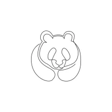Giant Panda One Line Art for All Ages: Easy Drawing Practice for Nature Lovers