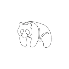 Draw a Giant Panda in One Line: Build Skills with a Calm Animal Shape