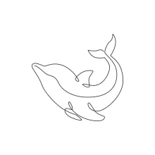 One Line Dolphin Drawing: Learn to Draw a Sea Animal with Simple Lines