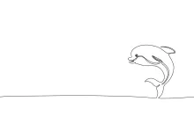 One Line Dolphin Drawing: Learn with Easy and Playful Art