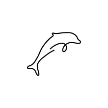 Dolphin One Line Drawing: Easy Art Practice with a Sea Mammal