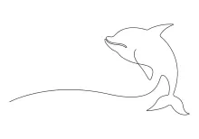 One Line Dolphin: Quick and Easy Drawing Activity for Beginners
