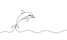 Dolphin One Line Drawing: Easy and Relaxing Ocean Art Project