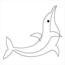 "Minimalist Dolphin Sketch: Illustrating a Playful Marine Mammal with One Line Art"