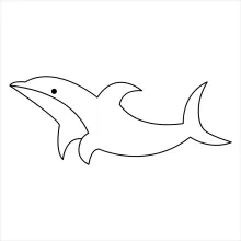 "Minimalist Dolphin Illustration: Expressing Grace and Motion with One Line Art"