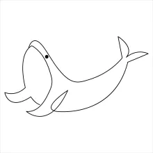 "One Line Swimming Dolphin Art: Capturing Energy and Grace with Minimalist Style"