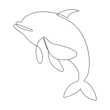 "Minimalist Jumping Dolphin Sketch: Capturing Energy and Fluidity in One Line Art"
