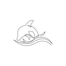 Easy One Line Dolphin Drawing: Learn Marine Life Art Step-by-Step