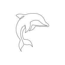 One Line Friendly Dolphin Drawing: Easy Sea Art for All Ages