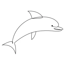 Dolphin Sketch in One Line: Relaxing and Educational Sea Art