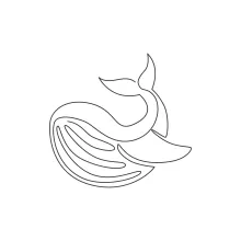 Big Whale One Line Drawing: Fun Way to Draw a Sea Giant