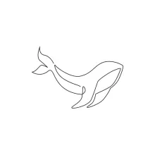 Giant Whale One Line Drawing: Easy Sea Creature Art for All Levels