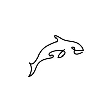 Whale Drawing in One Line: Sea Life Practice for Kids and Adults
