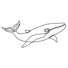 Simple Whale One Line Drawing: Draw a Giant Sea Creature with Ease