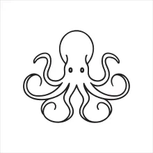 One-Line Octopus Drawing to Strengthen Focus and Organic Shape Skills