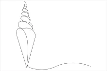 Practice Seashell Shapes in One Line to Explore Circular Line Design